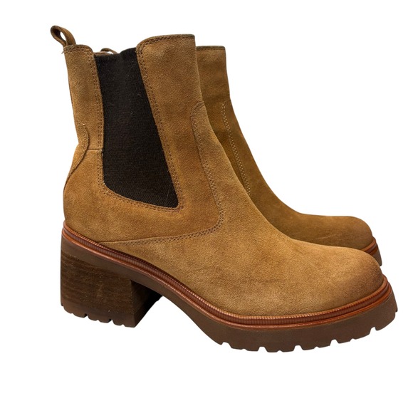 Söfft Shoes - Söfft Women's Jordie Brown Suede Leather Chelsea Lug Heel Ankle Boots Size 9.5M